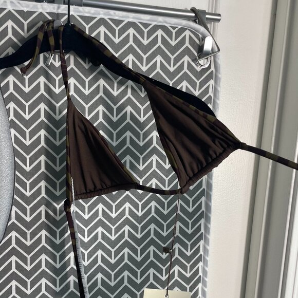 (NWT) Attico | Zebra Printed Bikini Set In Brown - Picture 6 of 6